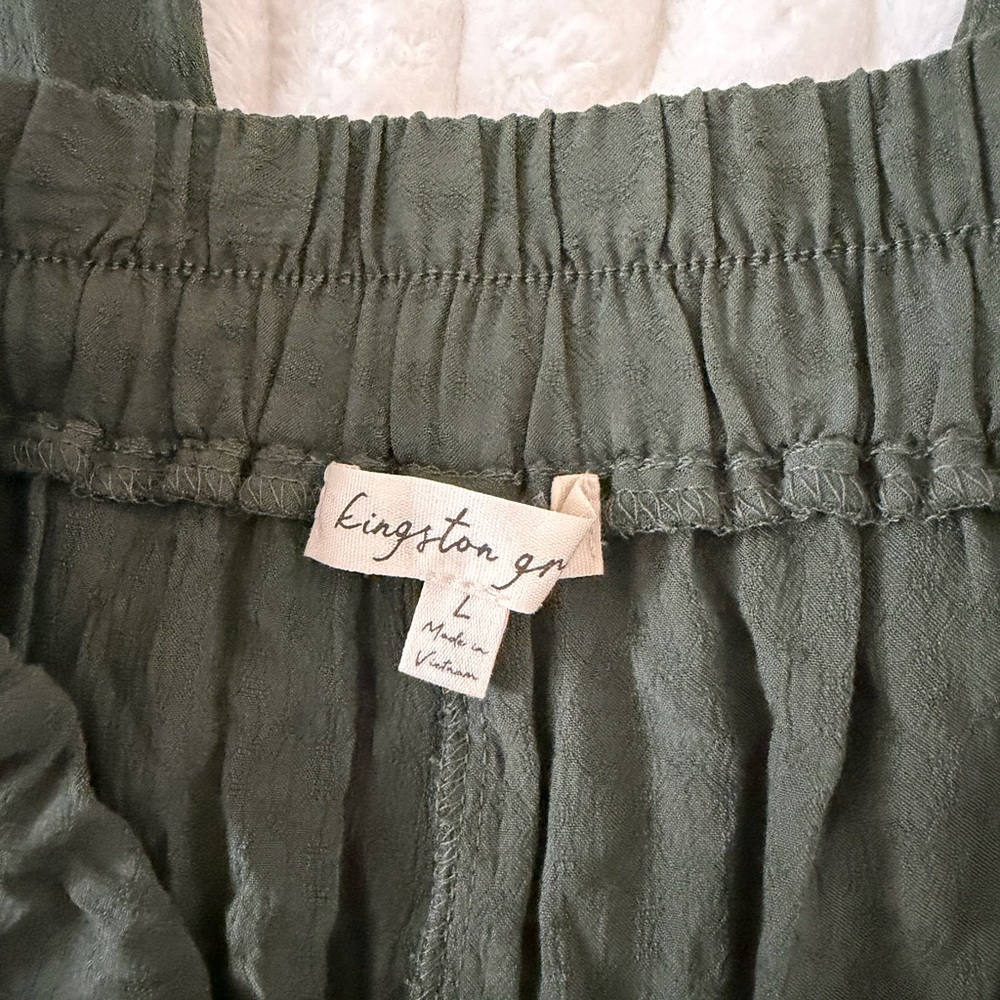 Kingston grey Olive Green Wide Leg Pants - Picture 5 of 8